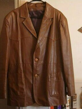 Sears ,The Leather Shop Jacket/blazer/coat. Mens Sz.44R